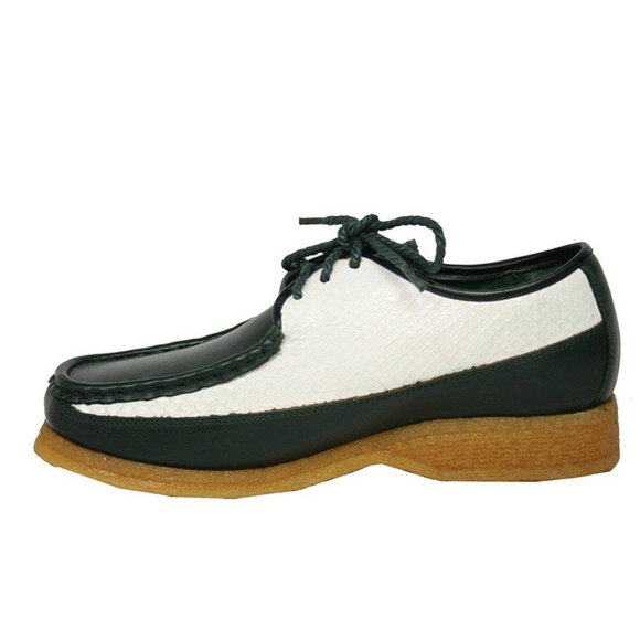 British Walkers Men's Crown 2 Dark Green & White Snake Skin - Picture 4 of 6